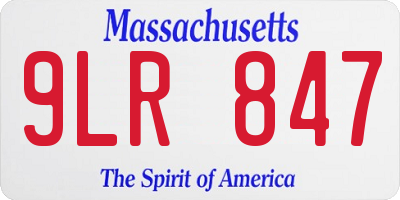MA license plate 9LR847