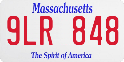 MA license plate 9LR848