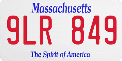 MA license plate 9LR849