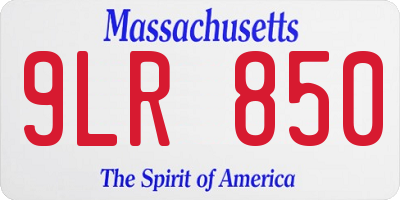 MA license plate 9LR850