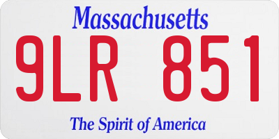 MA license plate 9LR851