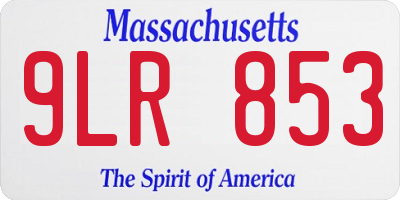 MA license plate 9LR853