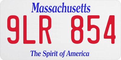 MA license plate 9LR854