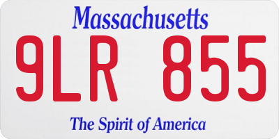 MA license plate 9LR855