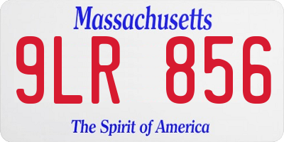 MA license plate 9LR856