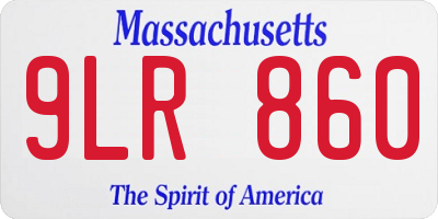 MA license plate 9LR860
