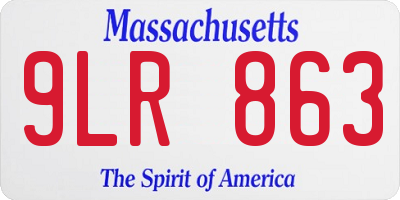 MA license plate 9LR863
