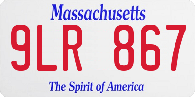 MA license plate 9LR867