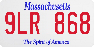 MA license plate 9LR868