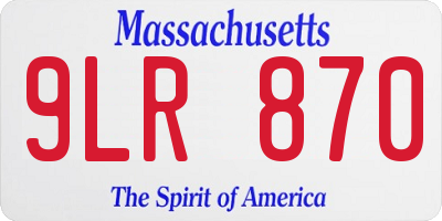 MA license plate 9LR870