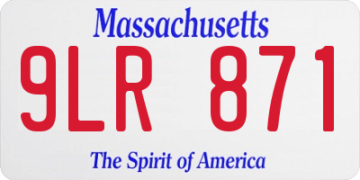 MA license plate 9LR871