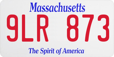 MA license plate 9LR873