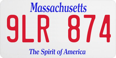 MA license plate 9LR874