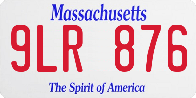 MA license plate 9LR876