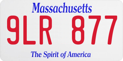MA license plate 9LR877