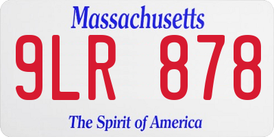 MA license plate 9LR878