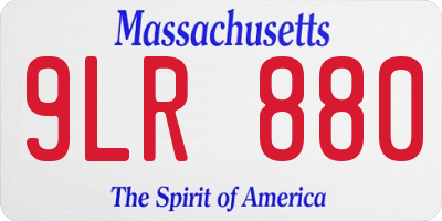 MA license plate 9LR880