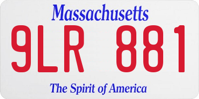 MA license plate 9LR881