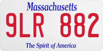 MA license plate 9LR882