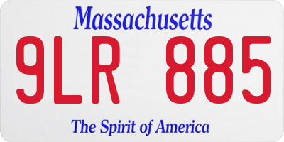MA license plate 9LR885
