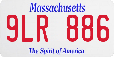 MA license plate 9LR886