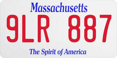 MA license plate 9LR887