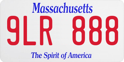 MA license plate 9LR888