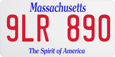 MA license plate 9LR890