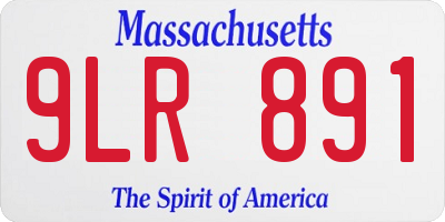 MA license plate 9LR891