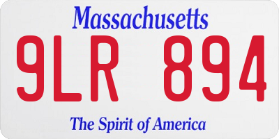 MA license plate 9LR894