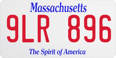 MA license plate 9LR896