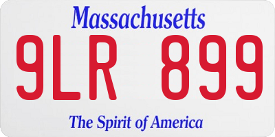 MA license plate 9LR899