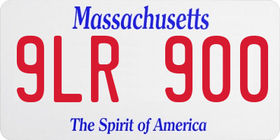 MA license plate 9LR900