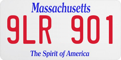 MA license plate 9LR901