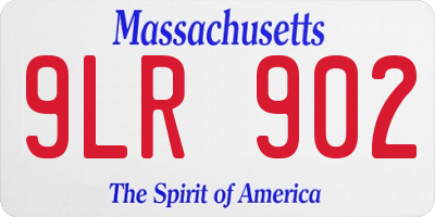 MA license plate 9LR902