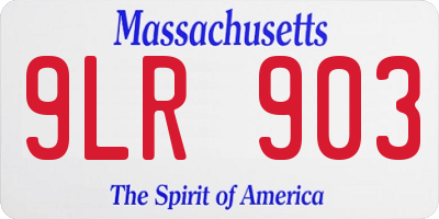 MA license plate 9LR903