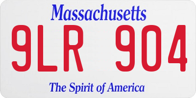 MA license plate 9LR904