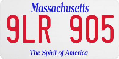 MA license plate 9LR905