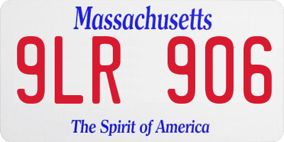 MA license plate 9LR906