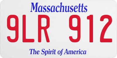 MA license plate 9LR912