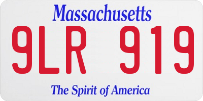 MA license plate 9LR919