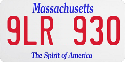 MA license plate 9LR930
