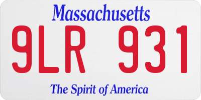 MA license plate 9LR931