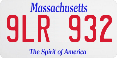 MA license plate 9LR932