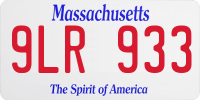 MA license plate 9LR933