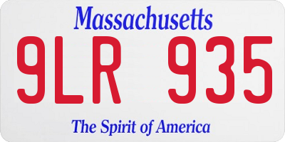 MA license plate 9LR935