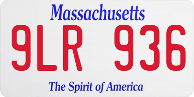 MA license plate 9LR936
