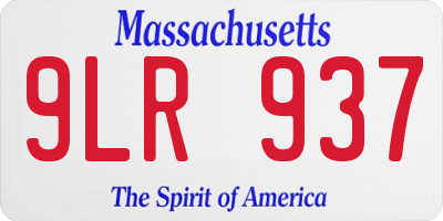 MA license plate 9LR937