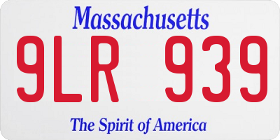 MA license plate 9LR939