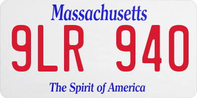 MA license plate 9LR940